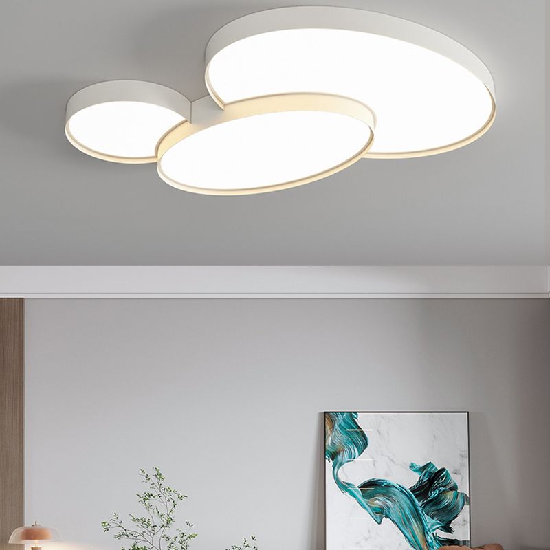 Matte White 2 / 3 - Light Flush Mount Light Iron and Acrylic Ceiling Mount