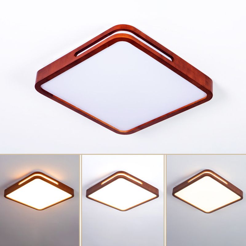 Wood Geometric Flush Mount Fixture Modern Flush Light Fixtures