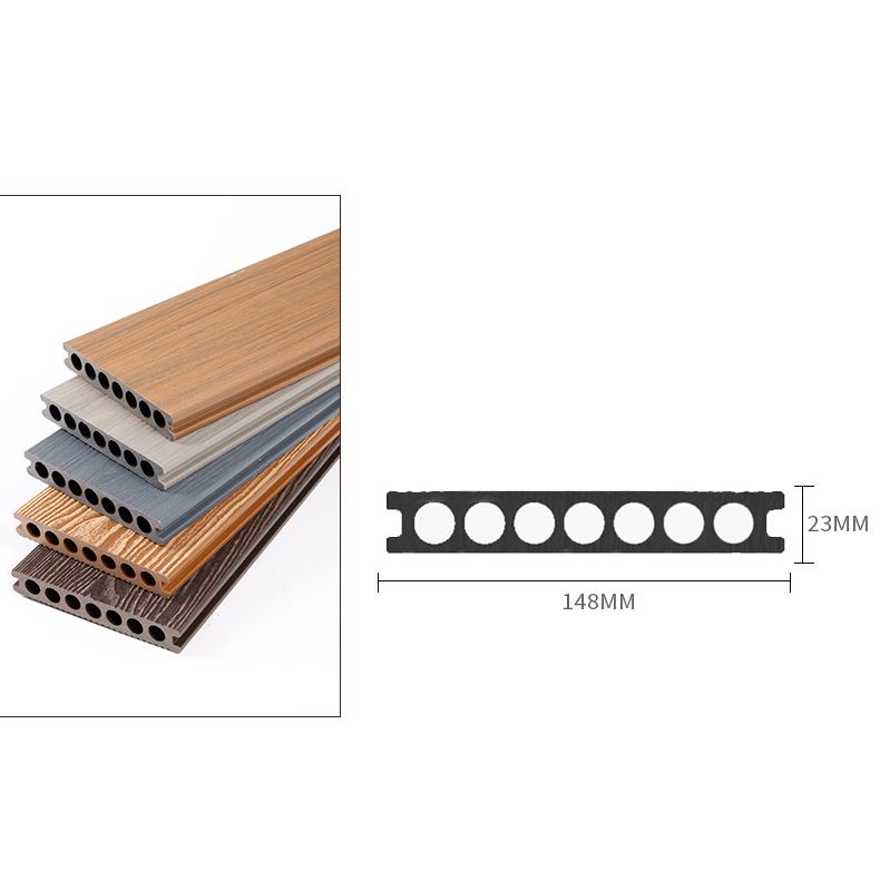 Rectangle Nailed Deck Plank Outdoor Patio Composite Flooring Plank