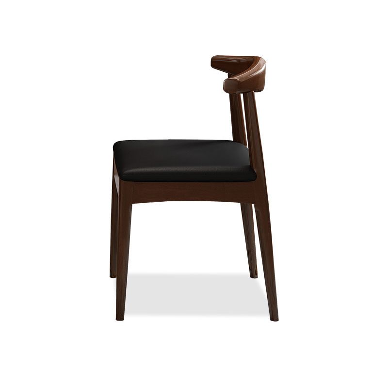 Contemporary No Arm Conference Chair Wood Chair with Legs for Office