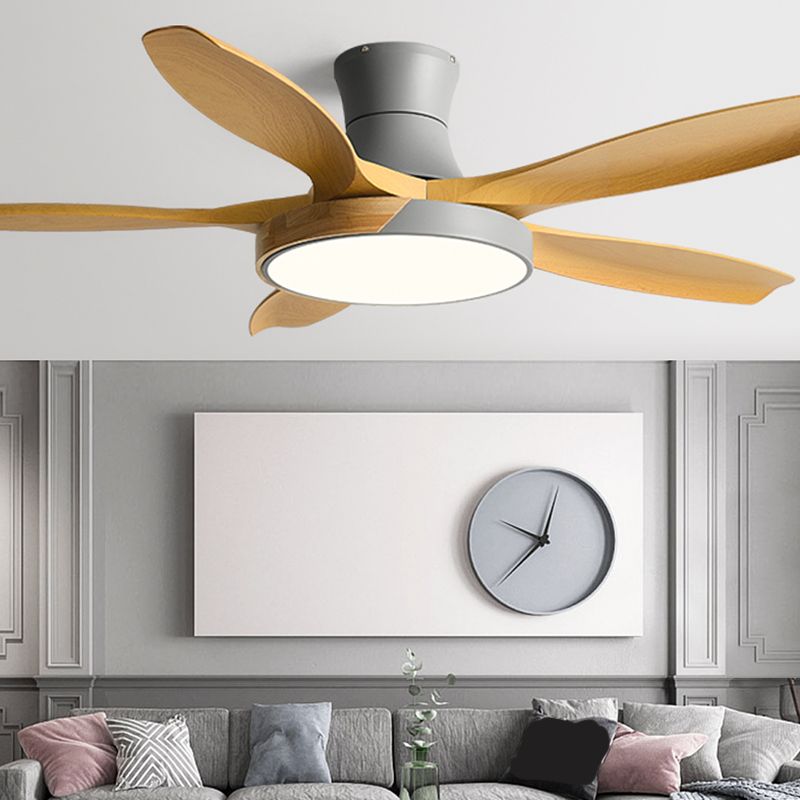 Contemporary 52" Ceiling Fan Lighting with 5-Blade for Dining Room