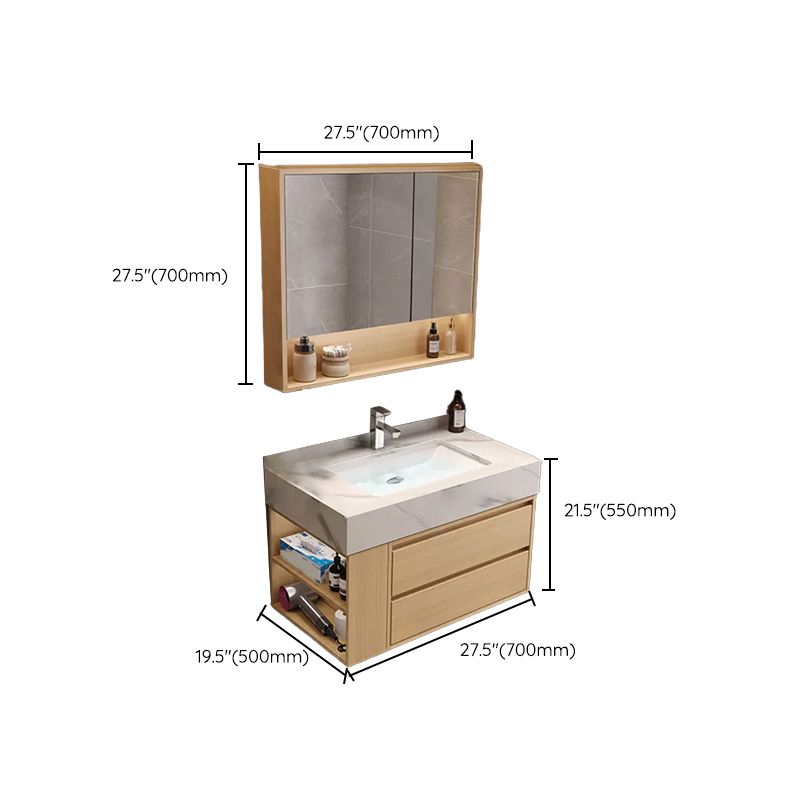 Gorgeous Sink Vanity Wood Wall-Mounted Mirror Cabinet Vanity Cabinet with Storage Shelving