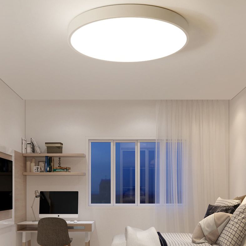 Nórdico Macaron Metal LED Ceiling Flushmount con Acrílico Sombra para la habitación de los niños