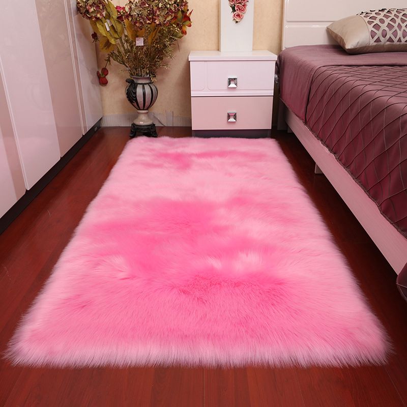 Multi Color Simple Rug Acrylic Solid Color Indoor Rug Non-Slip Backing Pet Friendly Easy Care Area Carpet for Bedroom