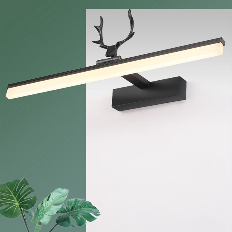 Linear Shape Vanity Light Modern Style Metal 1 Light LED Mirror Light for Bathroom