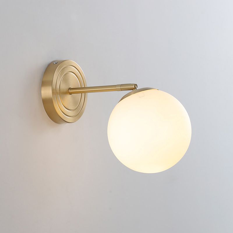 American Style Vanity Light Ball Shape Vanity Lamp with Glass Shade for Shower Room