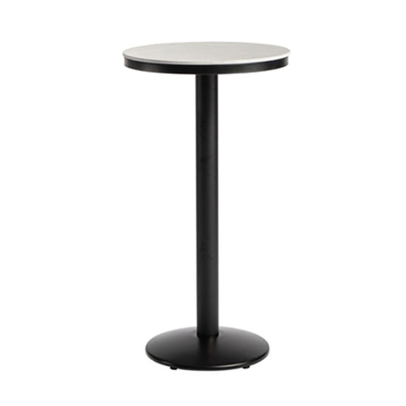 Industrial Style Marble Cocktail Bar Table Black Metal Base Bar Table