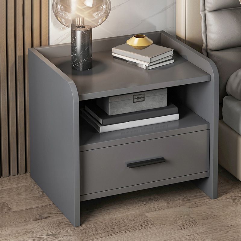 Contemporary Accent Table Nightstand Drawer Storage Night Table ,16.5" Tall