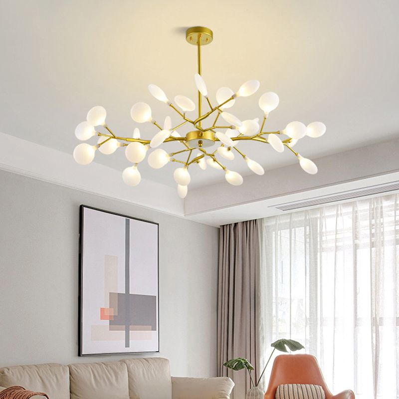 Metal Unique Shape Chandelier Light Modern Style Multi Light Hanging Lamp for Dining Room