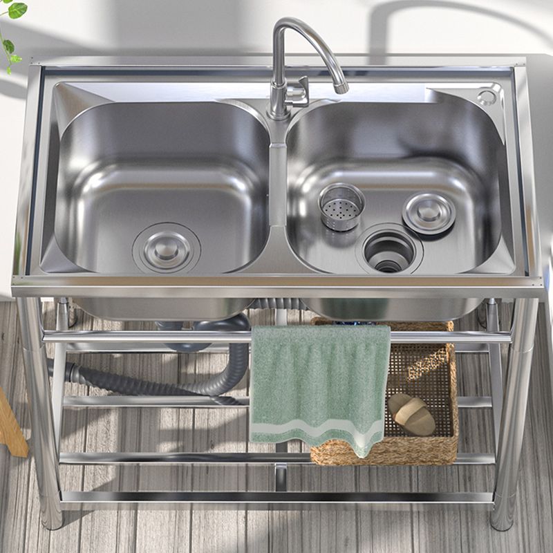 Modern Style Kitchen Sink All-in-one Kitchen Sink with Drain Assembly