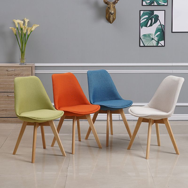 Wood Scandinavian Brasserie Side Chair 17'' Wide Parsons Dining Chairs