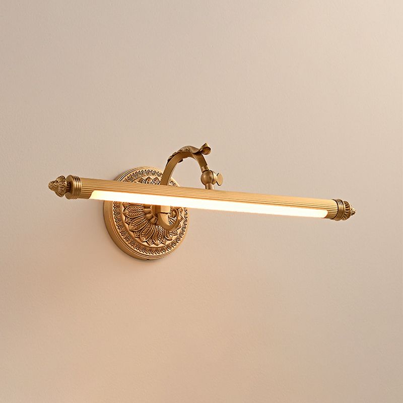 Single Modernism Bathroom Vanity Light LED Bath Bar in Brass/Bronze Finish