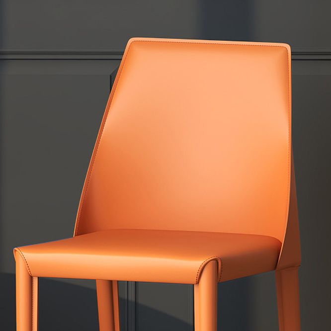 Leather Contemporary Modern Indoor-Outdoor Side Chair Parsons Chair