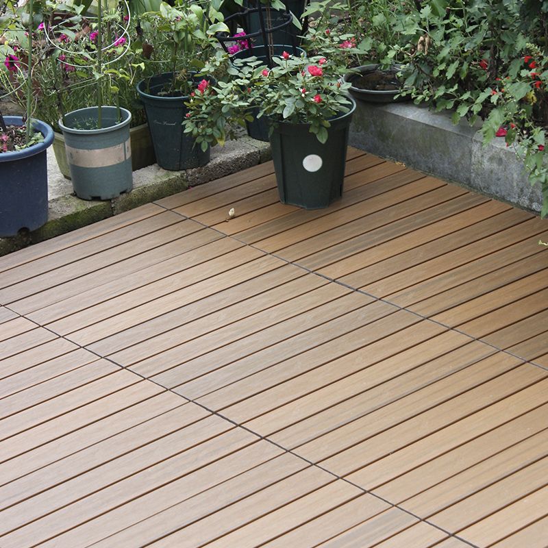 Rectangle Water Resistant Wooden Floor Smooth Engineered Floor Tile for Patio Garden