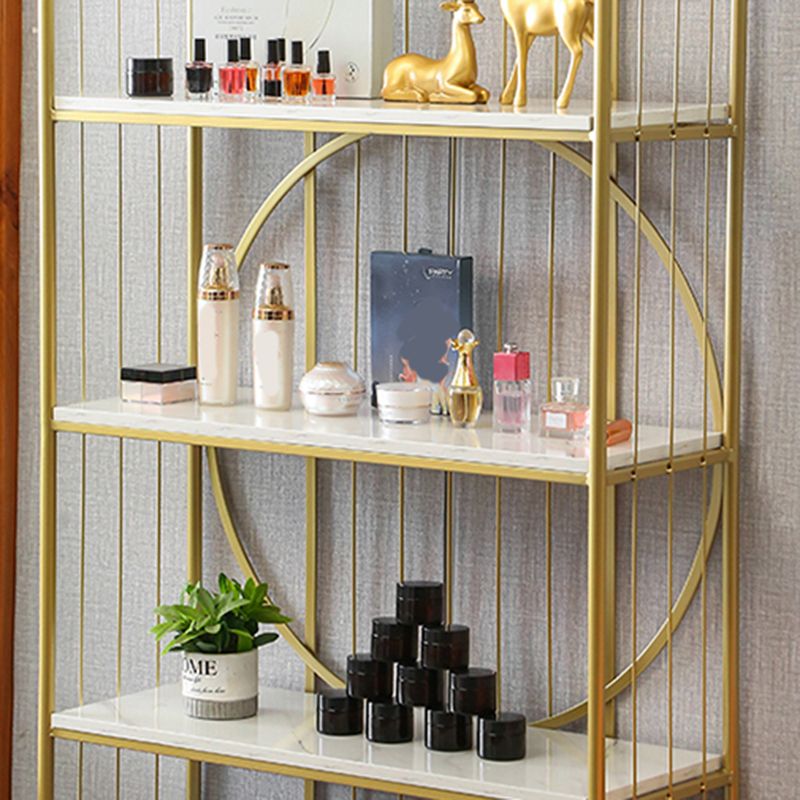 Glam Metal Bookshelf Standard Shelf Bookcase for Home Office