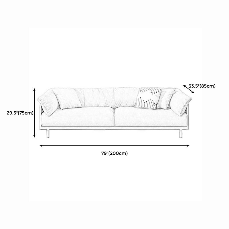 Modern Sofa Pillow Top Arm 33.4"W Sofa with 2 Pillows  for Living Room