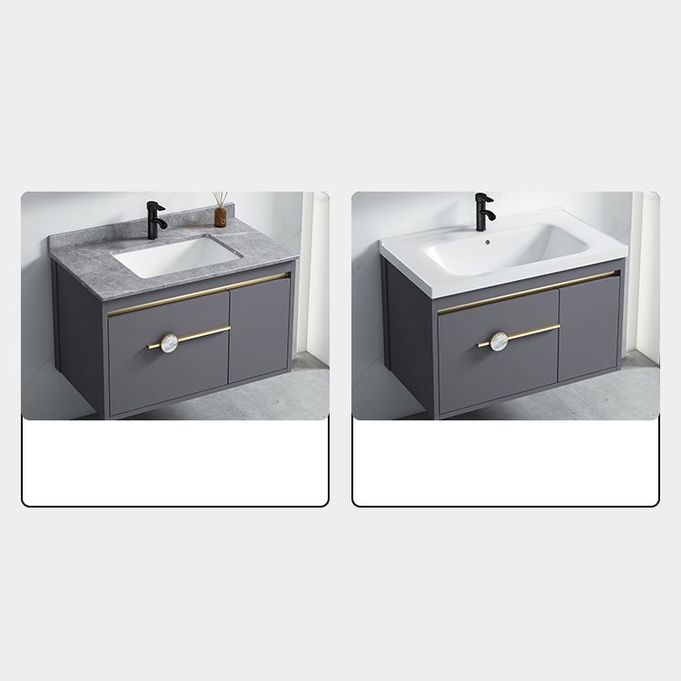 Glam Bathroom Vanity Set Wall Mount Faucet Included Bathroom Sink Vanity