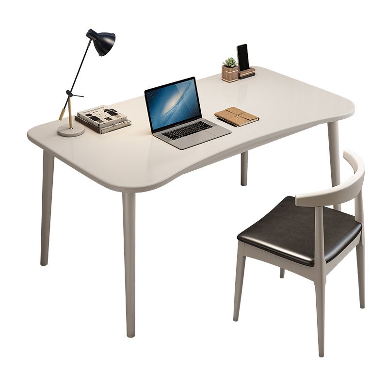 Contemporary Solid Wood Writing Desk with Chair Student Desk