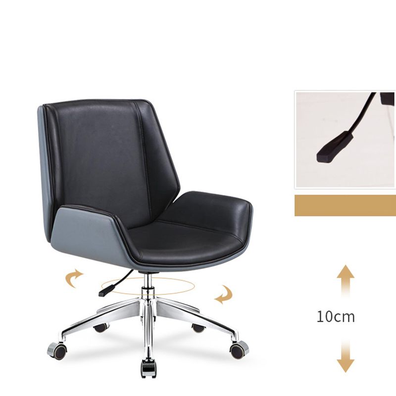 Modern Style Desk Chair Leather Computer Mid/High Back Office Chair