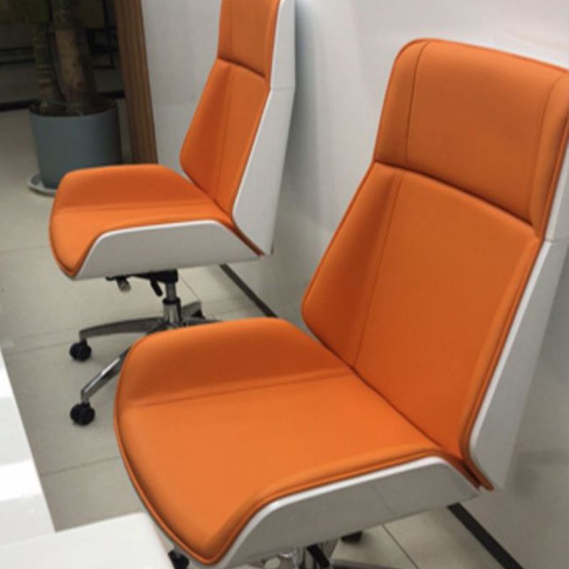 Middle/High Back Office Chair With Sponge Leather Seat with Adjustable Height Office Chair