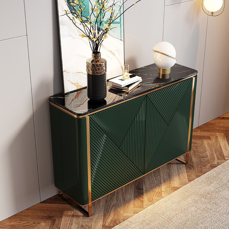 Modern & Contemporary Side Board Stone Credenza with Cabinets