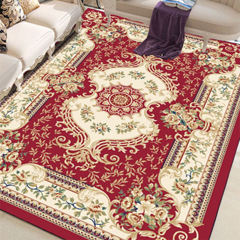 Tapis de salon multicolore Western Flower Indoor tapis intérieur Polypropylène Anti-Slip Pet Friendly Care Care Caret