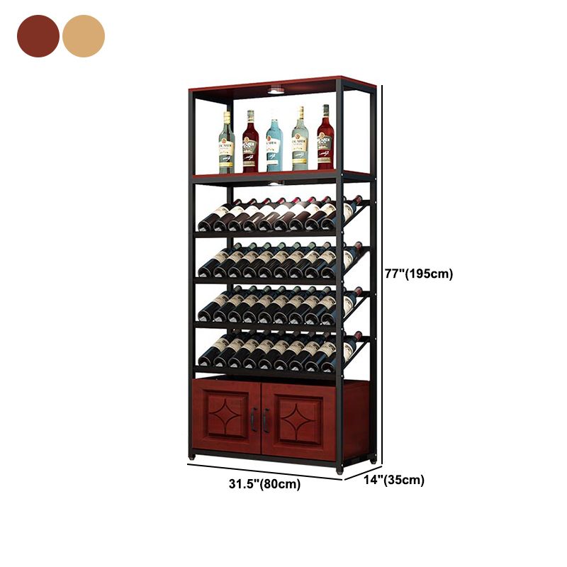 Mid-Century Modern Wine Rack Floor Solid Wood Wine Holder Rack