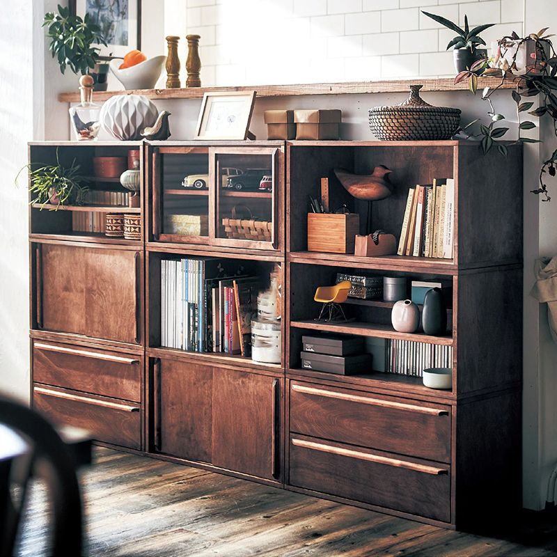 Modern Side Board Pine Sideboard Table with Doors for Living Room