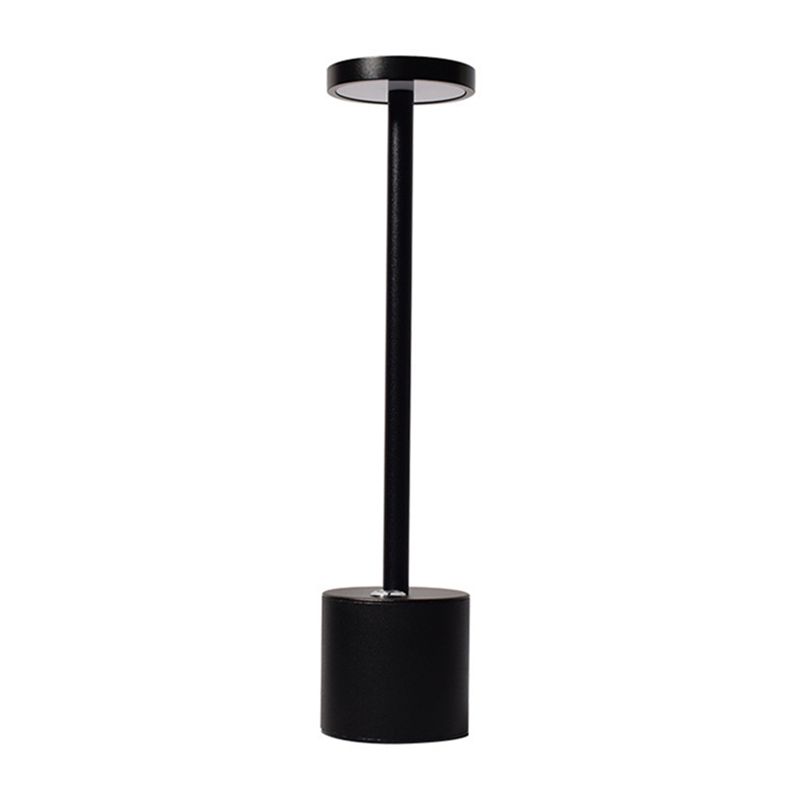 Rounded 1-Light LED Table Light with USB Port Modern Table Lamp for Bedroom