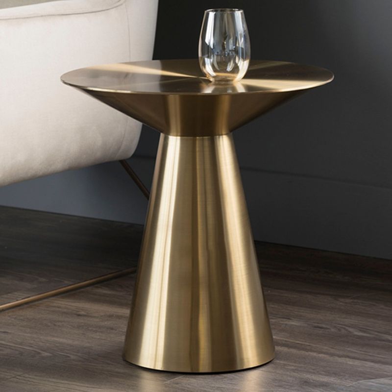 19.6"/21.6"/27.5" Tall Pedestal End Table Stainless Steel Round Side End Table