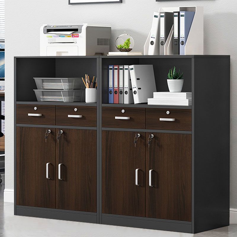 Modern Vertical File Cabinet Wood Filing Cabinet with Locking Storage