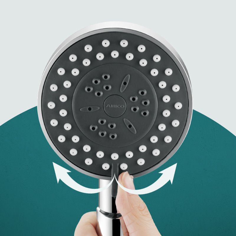 Contemporary Shower Head Combo Metal Round Handheld Shower Head