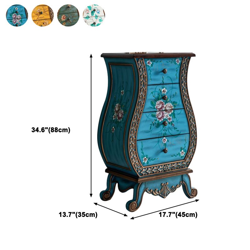 Vase Shape Wooden Lingerie Chest Traditional Style Bedroom Vertical Storage Chest