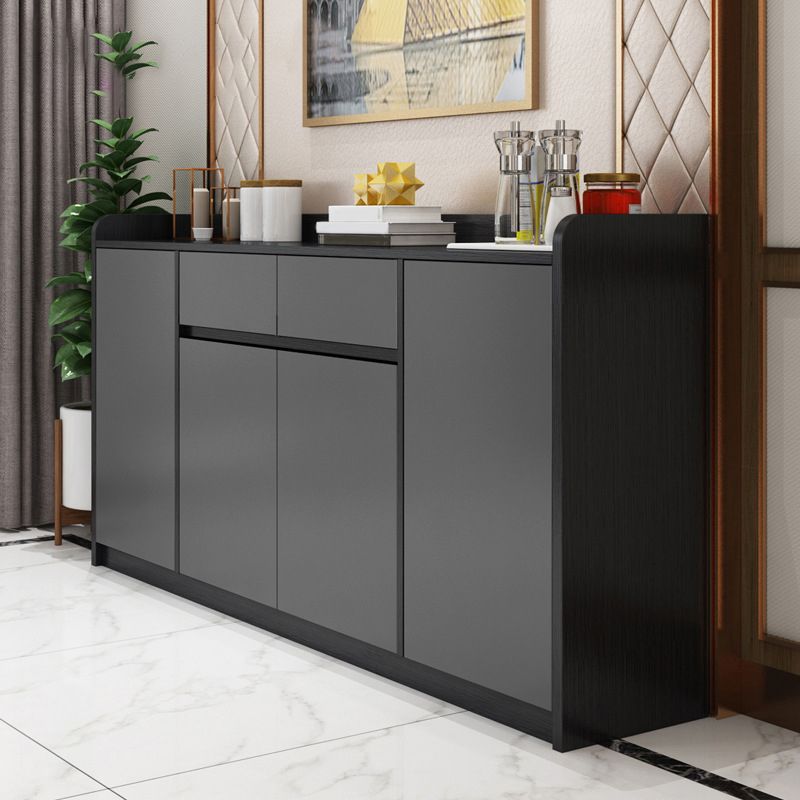 Modern Style Sideboard Engineered Wood Sideboard with 2-Drawer and 4-Door