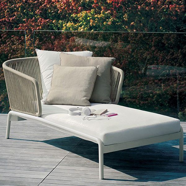 Metal Frame Outdoor Sofa Industrial UV Resistant Patio Sofa with Cushion