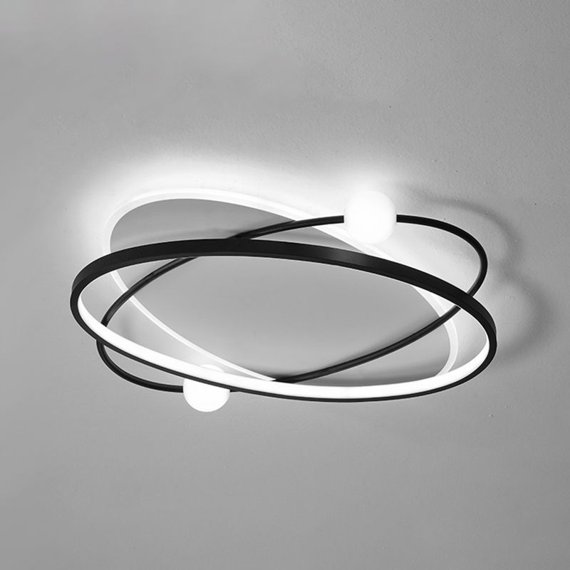 Forme de géométrie de style moderne Assients de plafond métal 4 luminaires de plafond luxules Light