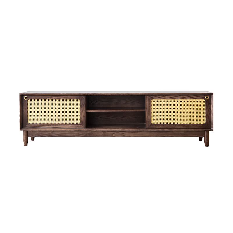 Scandinavian TV Media Console Solid Wood TV Console for Living Room