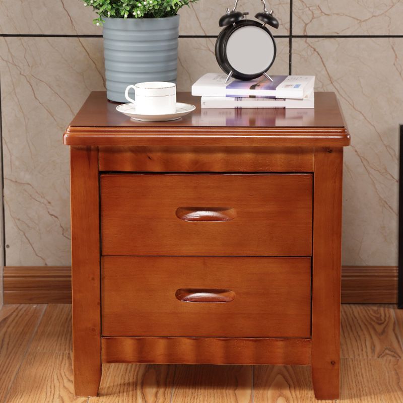 Contemporary Bedside Cabinet Solid Wood Night Table with Drawers