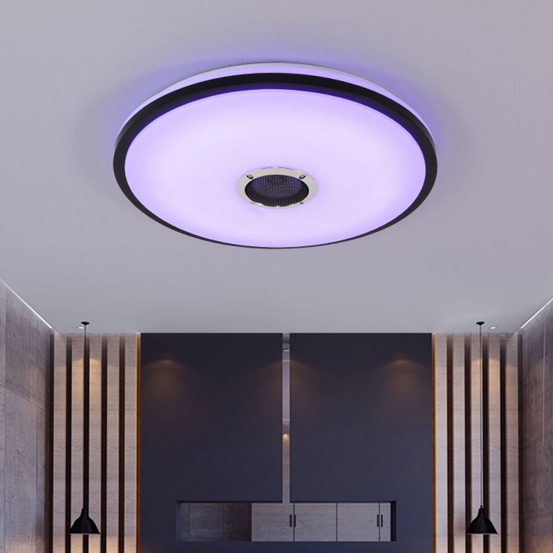 Plastic Circle Ceiling Mounted Fixture Modern LED Bluetooth Ceiling Light