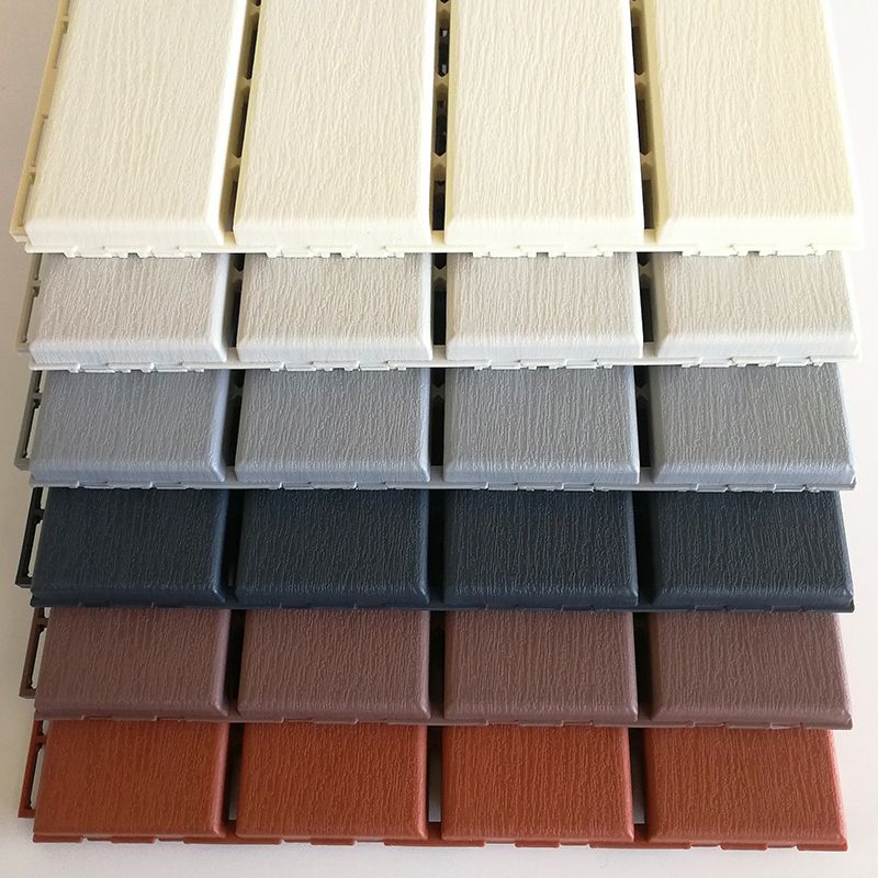 4-Slat 12" X 12" PVC Floor Tiles Interlocking Installation Floor Board Tiles