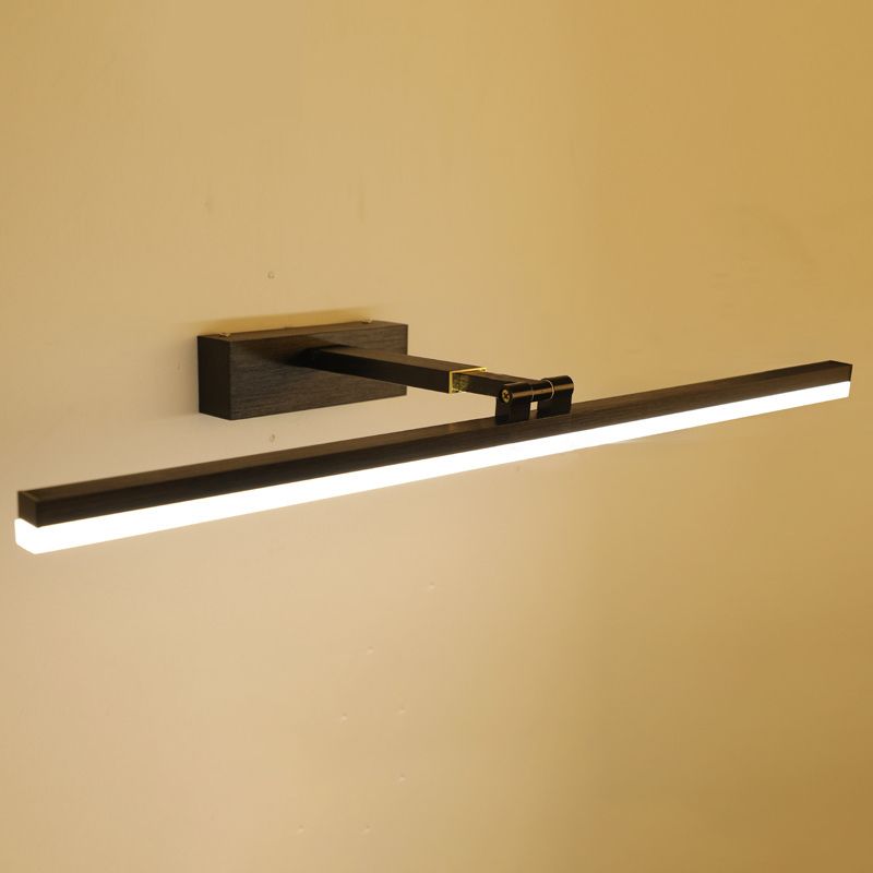 Black Elongated Wall Mounted Lamp Simplicity Style LED Metal Wall Sconce Lighting