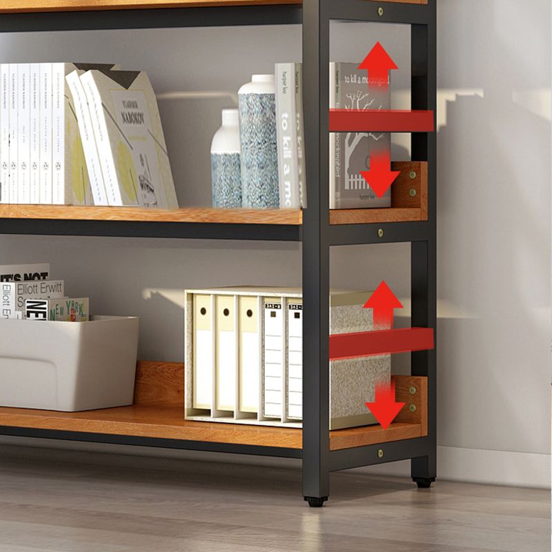 Modern Style Open Back Bookshelf Engineered Wood Bookcase for Office