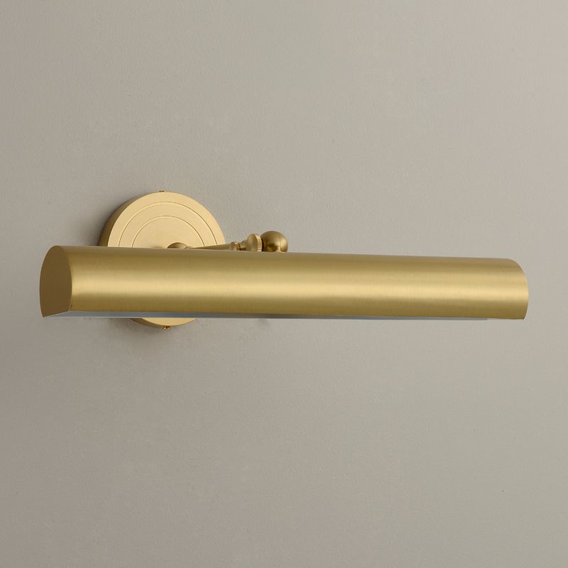 Modern Simple Copper Vanity Light Cylinder Shape Rotatable Vanity Lamp for Bedroom