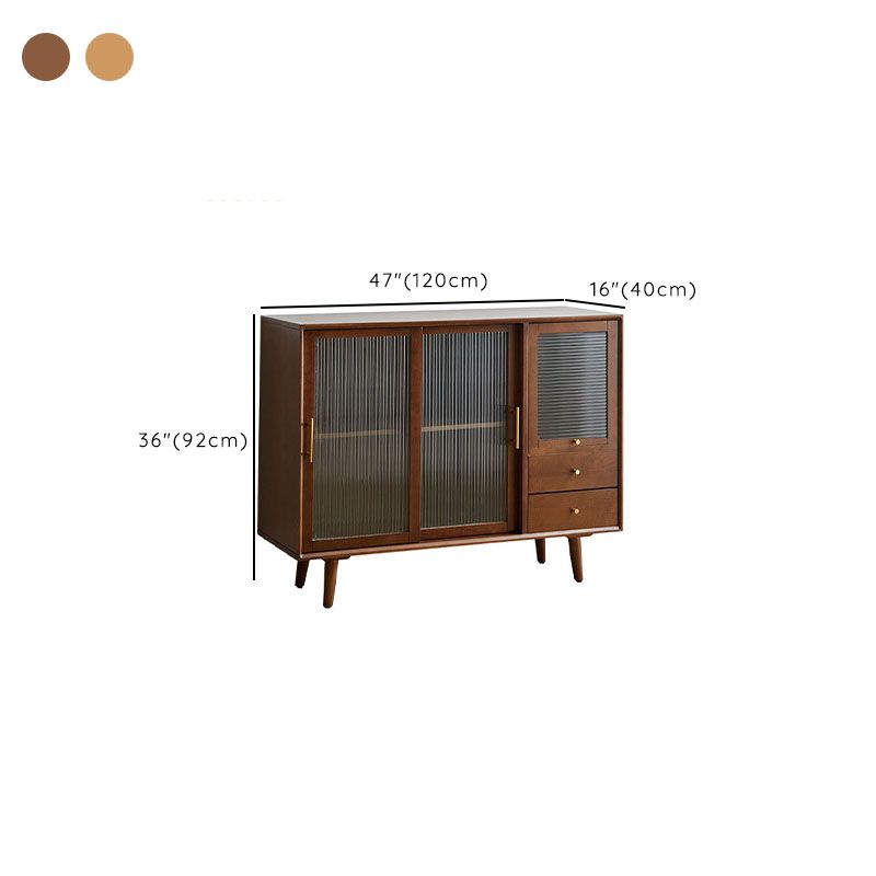 Contemporary Display Stand Beech Storage Cabinet for Dining Room