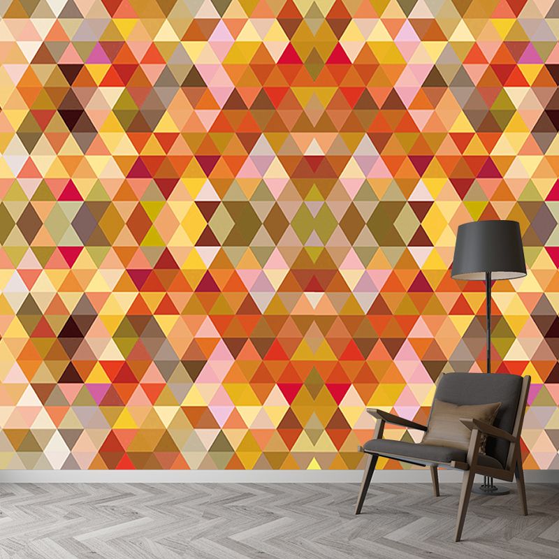 Modern Stain Resistant Wall Mural Geometric Pattern Illustration Wall Mural