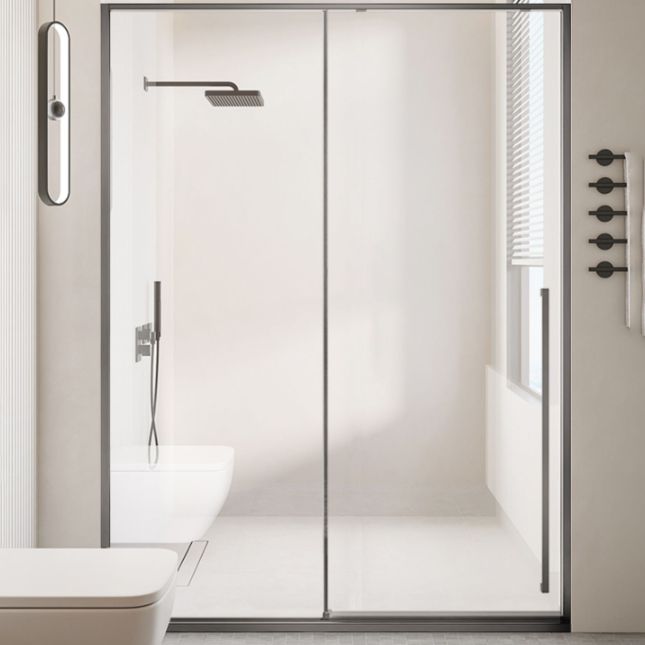 Semi Frameless Single Sliding Shower Door Tempered Glass Shower Door