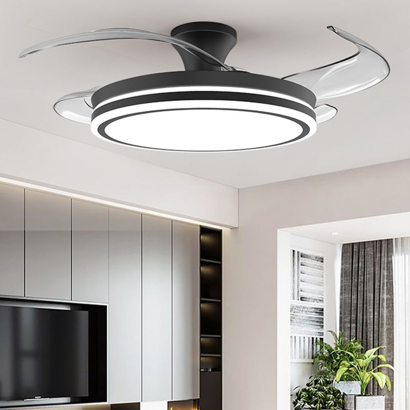 Contemporary Ceiling Fan Light Fixture Minimalist LED Ceiling Lamp for Dining Room