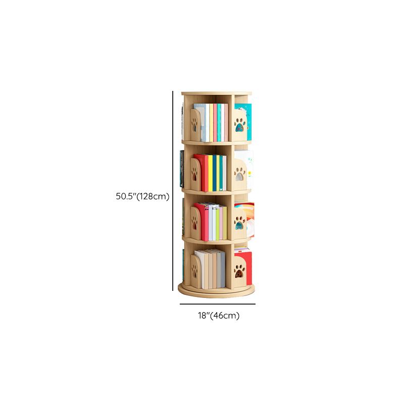 Solid Wood Rotatable Standard Bookcase Children's Storage Bookshelf