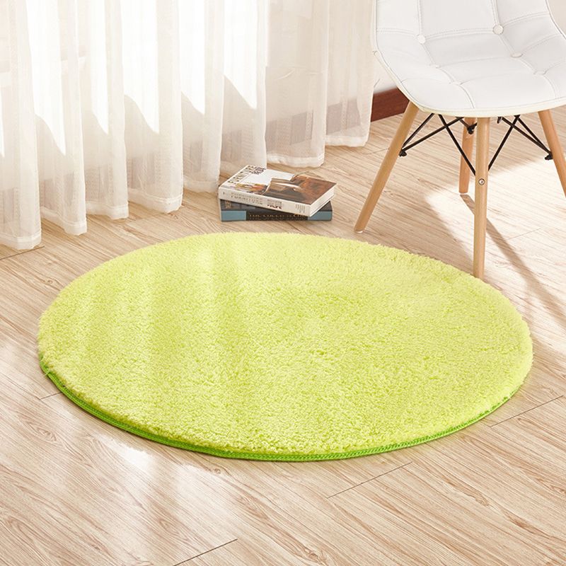 Relaxing Living Room Rug Multi Color Solid Color Indoor Rug Polyster Anti-Slip Backing Easy Care Carpet