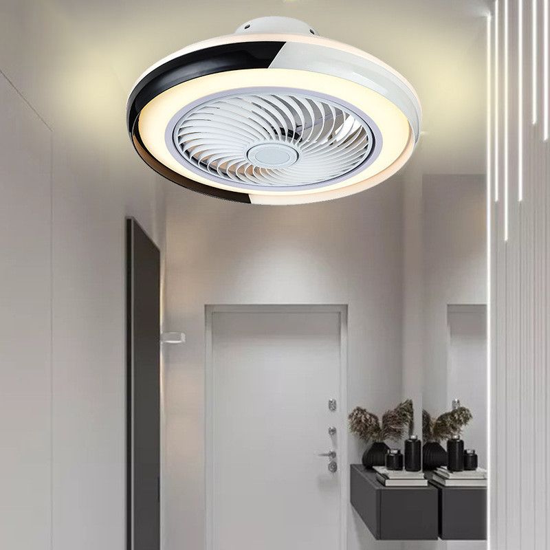 Ventilateur de plafond LED rond moderne